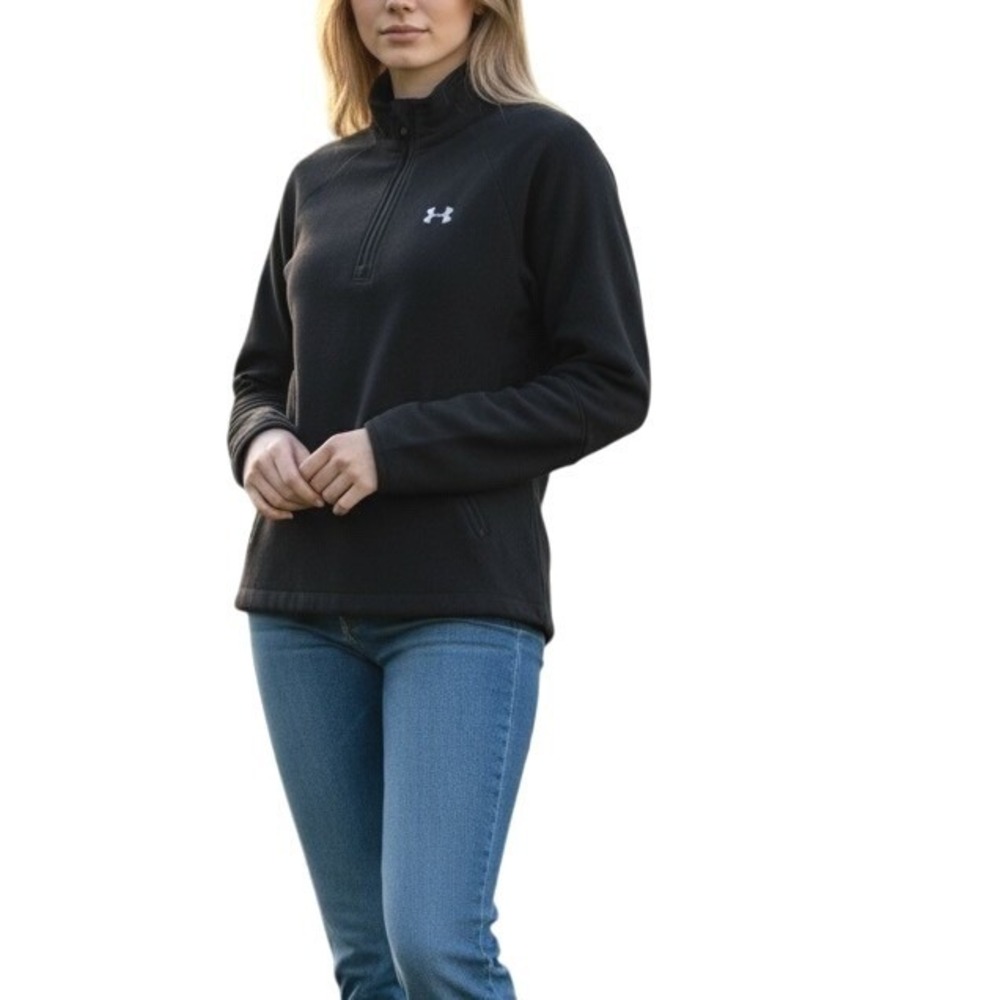 Under Armour Thin Fleece Black Pullover L Techcore Minimalist Casual Layer